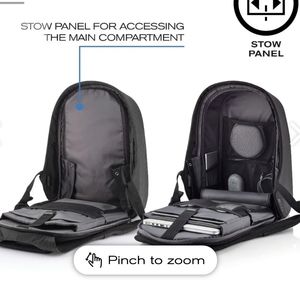 Anti Theft Pro Backpack, USB port, RFID protected. Brand: XD Designs